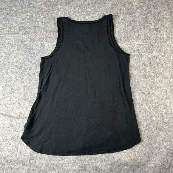 Pure+Gold Tank Top Women Small Black Rounded Hem Scoop Neck Cotton Casual - Picture 8 of 8